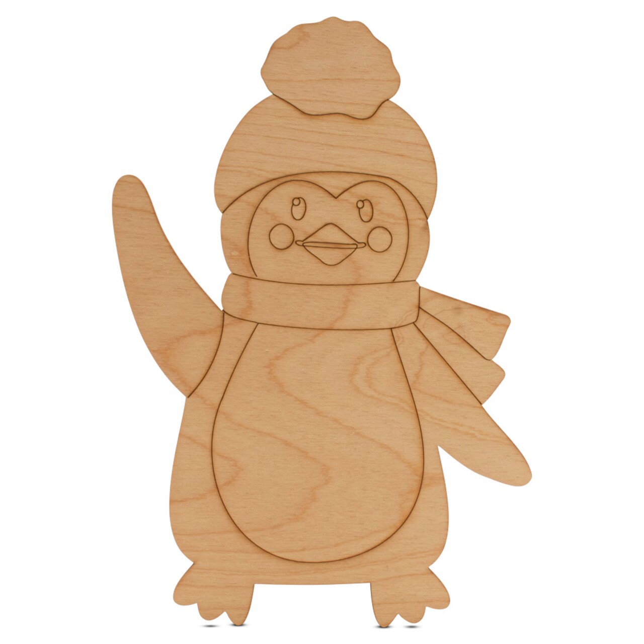 Christmas Wood Penguin Cutout, From 6"- 22", Craft/Decor | Woodpeckers